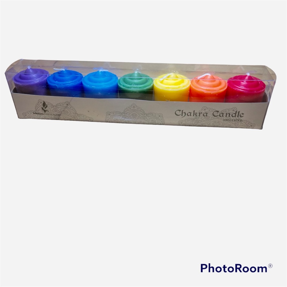 Chakra candle unscented/ one palo santo stick free on your purchase.